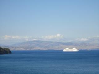 Cruise ships goes by