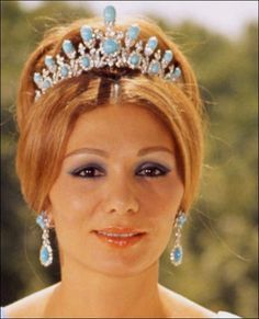 HM Empress Farah Turquoises and diamonds tiara photo Farah-Turquoisestiara.jpg