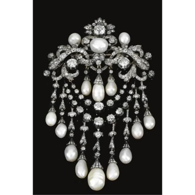 Queen Olgas pearl and diamond stomacher, Uploaded from the Photobucket iPhone App