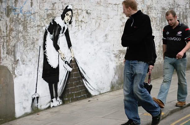 uk graffiti artist banksy. Banksy is an anonymous