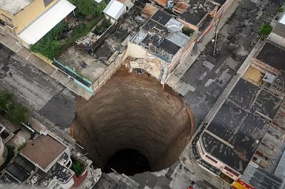  Sinkholes on Sinkhole On The Sudden Appearance Of Sinkholes Has Apparently Happened