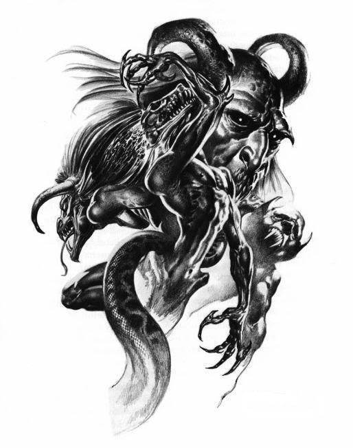 gothic tattoo designs pictures 7. Demon Tattoo Designs black.