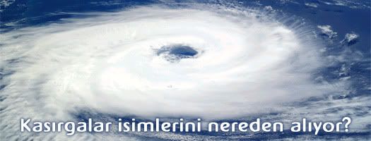 Kasırgalar isimlerini nereden alıyor?