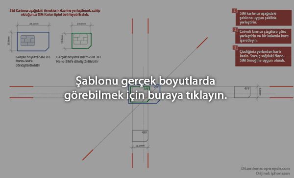 SIM Kartı Nano-SIM Karta Çevirmek