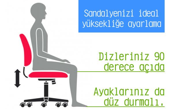 Sandalyenizin ideal yüksekliği nedir?