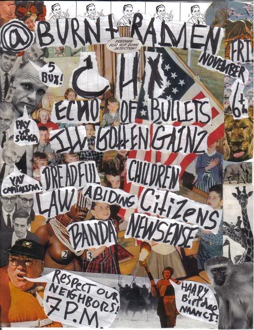CHT,ECHO OF BULLETS,ILL GOTTEN GAINZ,DREADFUL CHILDREN,LAW ABIDING CITIZENS,BANDA NEWSENSE,BURNT RAMEN
