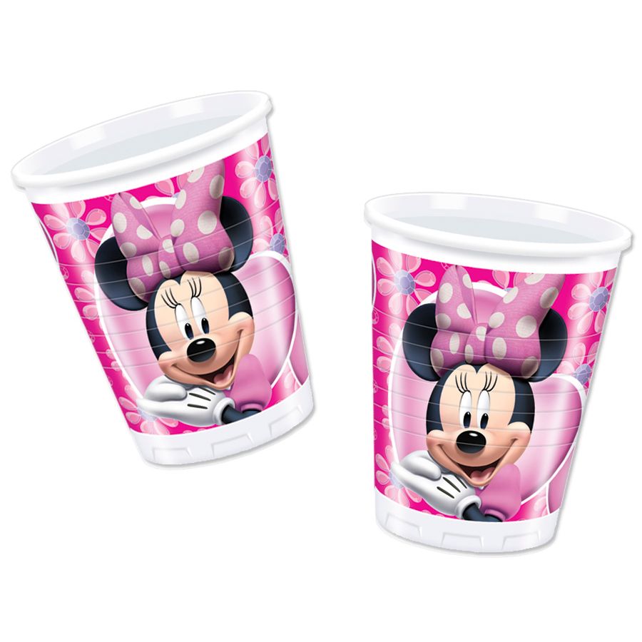 10 Disney Minnie Mouse Pink 63oz Plastic Birthday Party Cups Ebay