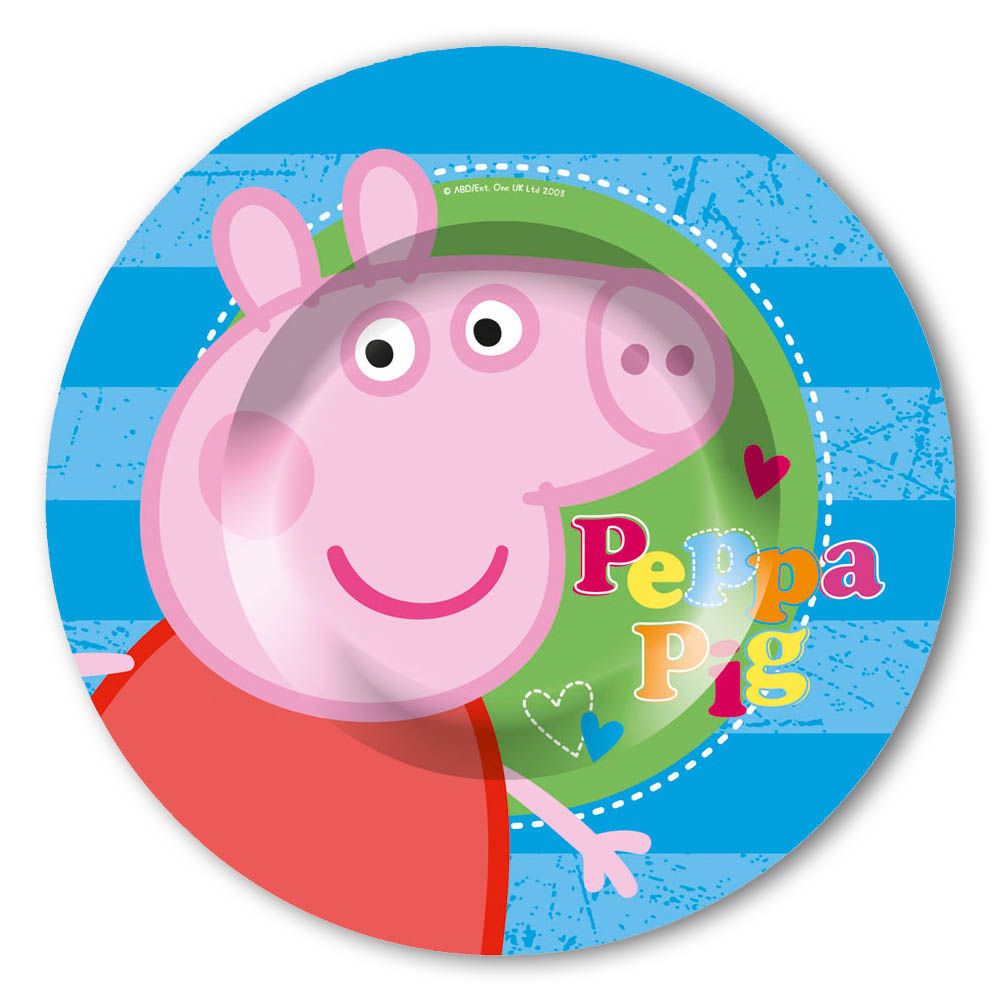 8 Peppa Pig Blue Green Party Disposable Paper Jelly Bowls