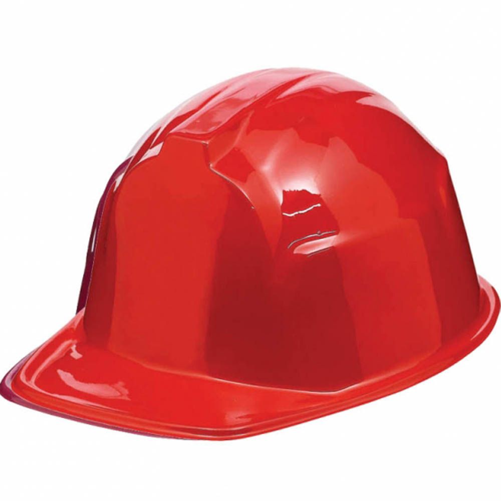 Plastic Builders Construction Hard Hat Fancy Dress Emmet Style RED eBay
