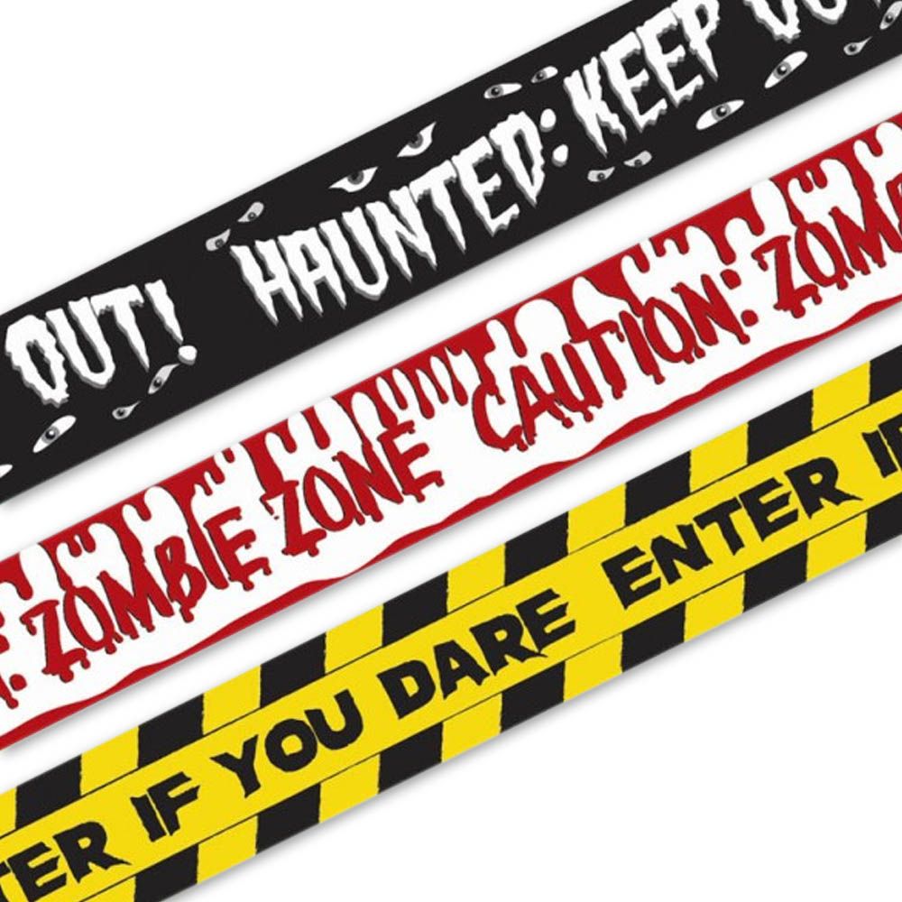 30ft Assorted Halloween Mixed Warning Party Fright Tape Decoration Ps Ebay 3061