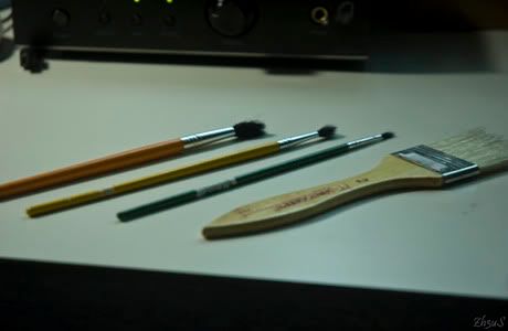 Right - Left: Stigka 50mm Custer, Koila 5mm AP, Imps 8mm HE, Joks 15mm Ammo ^^;