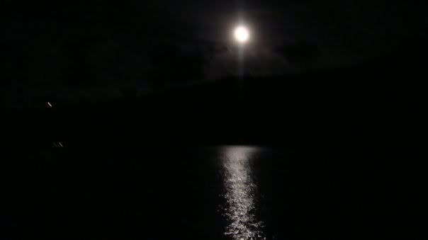 full moon on the boat, christmas eve