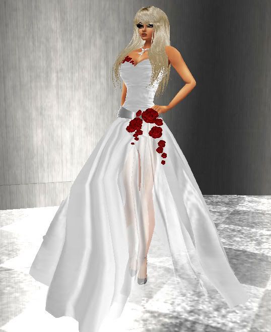 ARC White-Red Flowered Dress