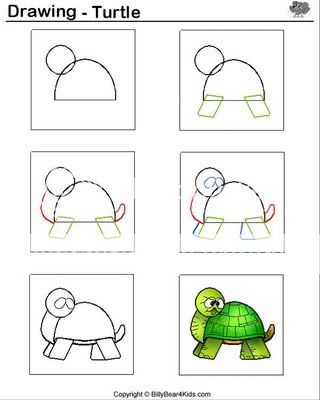 tortuga | Turtle drawing, Easy drawings, Drawing sheet