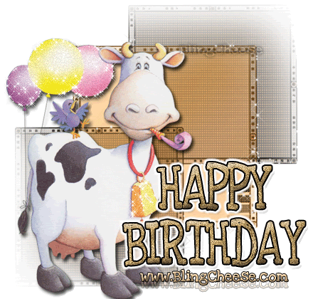 Happy Birthday Cow Graphics, Wallpaper, & Images for Myspace Layouts