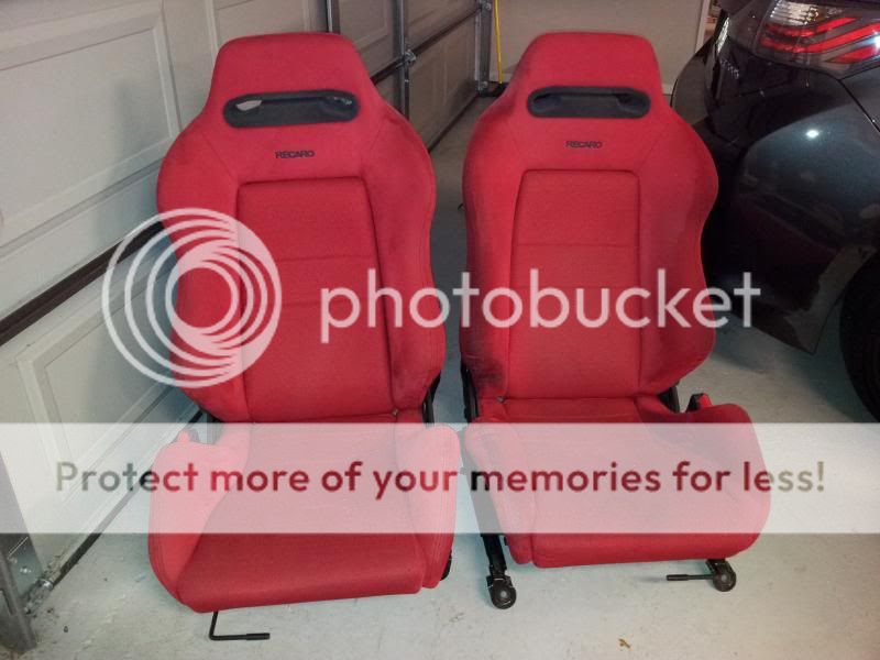 Red Recaro SR3 seats with EG/DC seat rails. - I.C.E./Electronics ...