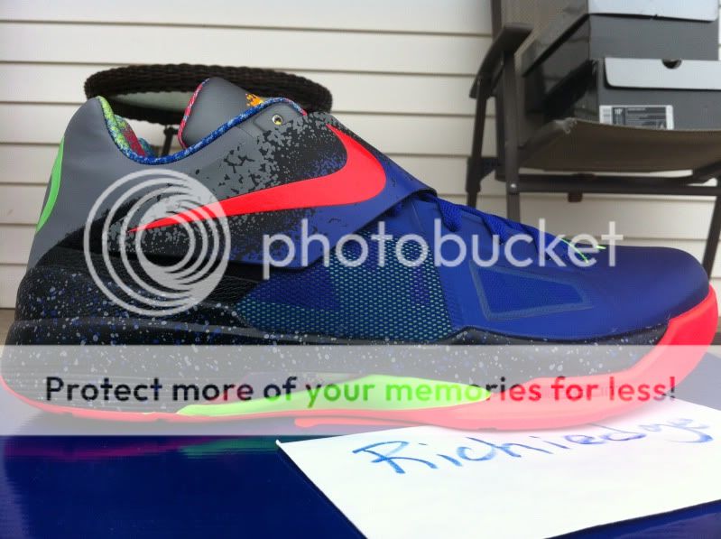   KD IV 4 NERF size 10 VERY RARE + T SHIRT weatherman kobe lebron  