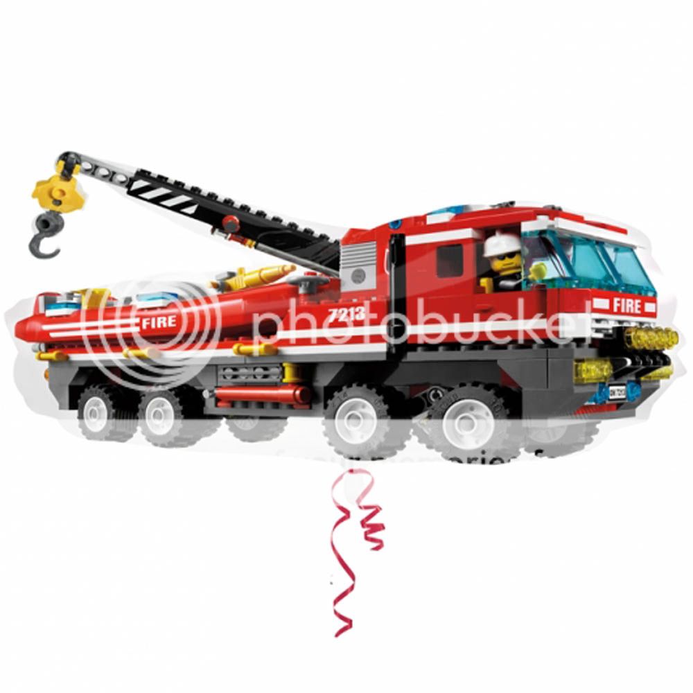 32 Lego City Toys Birthday Party Fire Engine Truck Foil Supershape