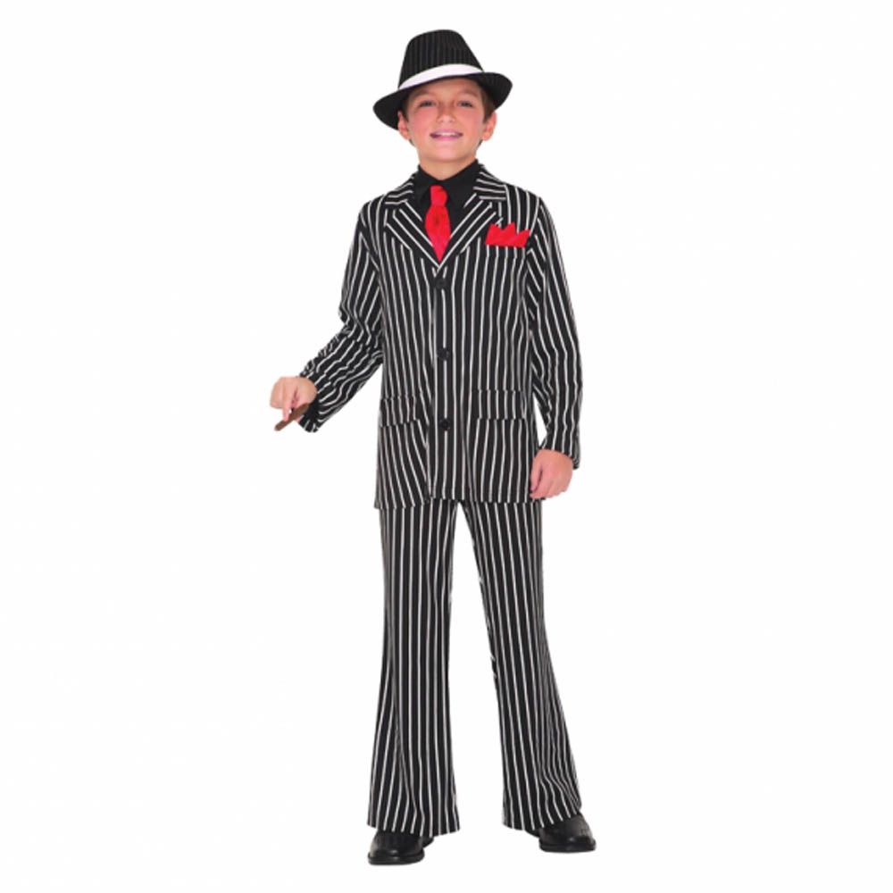 Childrens 1920's Pinstripe Gangster Mob Boss Fancy Dress Costume PS | eBay