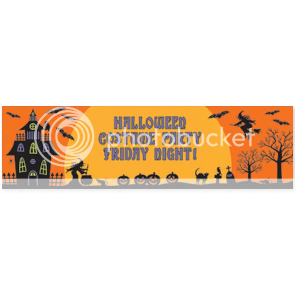 1 65m Haunted Halloween Spooky House Party Personalised Banner Decoration