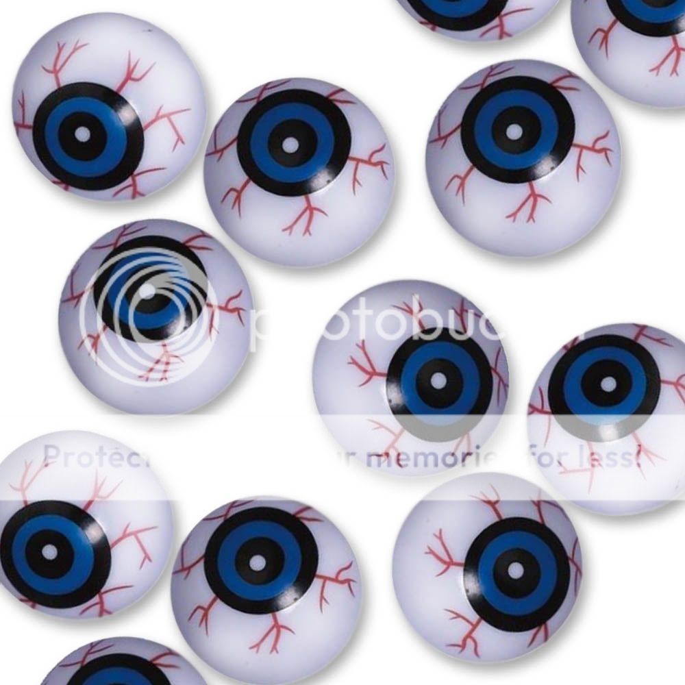 10 Halloween Horror Eyeballs Eyes Plastic Balls Gore Party Loot Favours ...