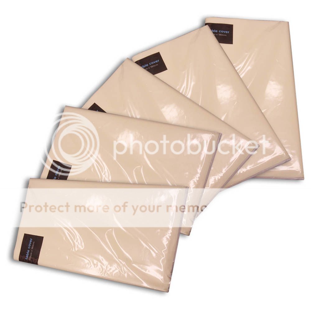  Wedding Party Cream Disposable 2ply Paper Plastic Table Covers