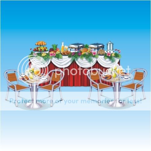 Each of these fantastic packs includes 1 Buffet Table Prop (67 in 