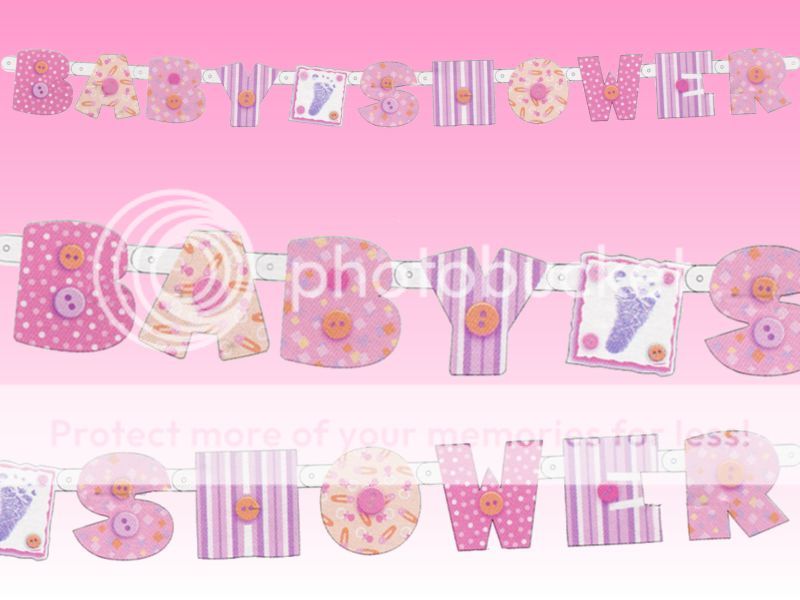 Baby Shower Jointed Banner Party Celebration GIRL